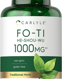 Fo-ti He-shou Wu Root 1000 mg Carlyle 180 cápsulas de sabor neutro