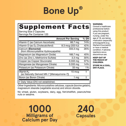 Suplemento Jarrow Formulas Boneup 240 Cápsulas Com Vitamina - Imagem 5