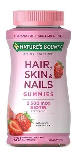 Kit 2 Hair Skin Nails 2500mcg Com Biotina 120 Gomas - Imagem 6