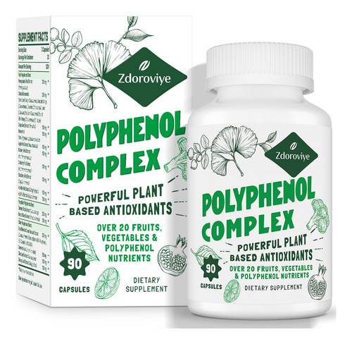 Suplemento Zdoroviye 2250 Mg De Polifenóis Com Mais De 20 Fr
