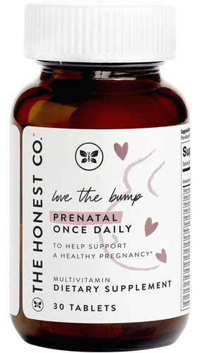 Suplemento The Honest Company Love The Bump Prenatal 30 Tabl