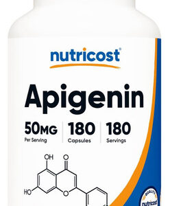 Nutricost Apigenina 50 Mg, 180 Cápsulas - Não Ogm, Sem Glúte