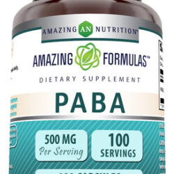 Suplemento Amazing Formulas Paba 500mg 100 Cápsulas
