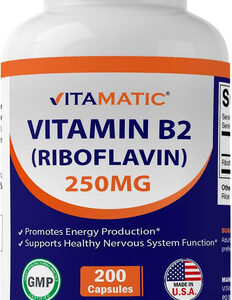 Vitamatic Vitamina B2 (riboflavina) 250 Mg 200 Cápsulas - Su
