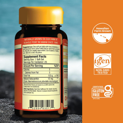 Suplemento Nutrex Hawaii Bioastin Astaxantina Havaiana 12 Mg - Imagem 2