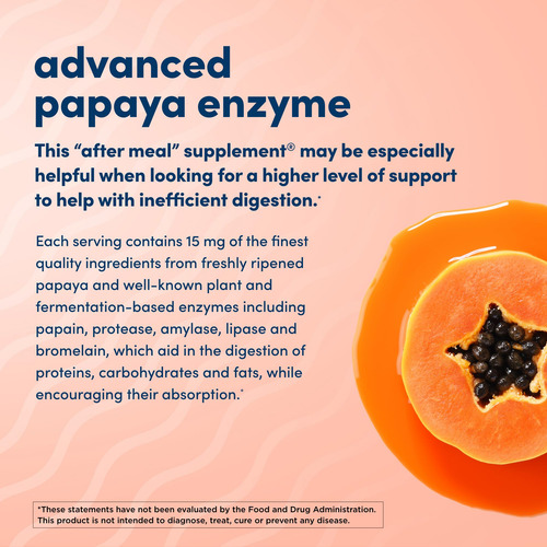 Suplemento American Health Super Papaya Enzyme Plus 180 Tabl - Imagem 4
