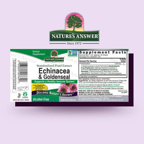 Suplemento Nature"s Answer EBrasilcea E Goldenseal 120ml - Imagem 2