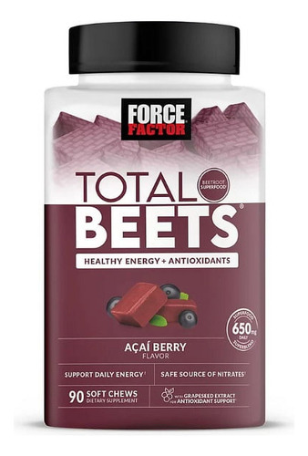 Force Factor Total Beets Açai Berry 650mg 90 Gummies - Imagem 3