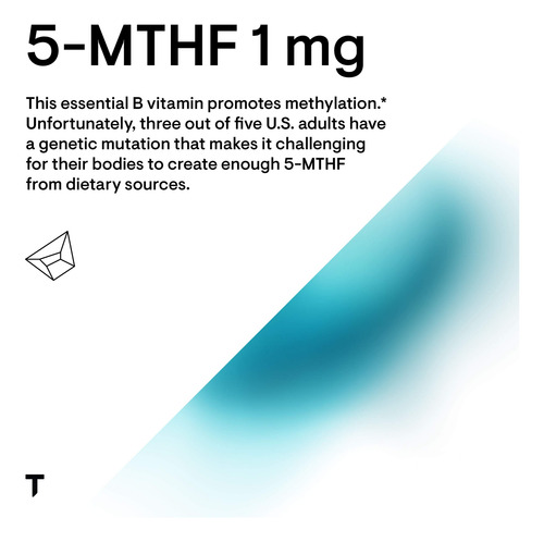 Suplemento Thorne 5-mthf De Metilfolato 1 Mg 60 Cápsulas - Imagem 4