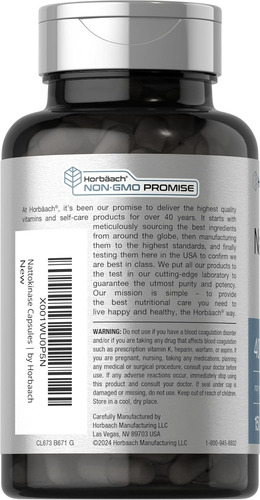 Suplemento Horbach Nattokinase 4000 Fu 150 Cápsulas - Imagem 3