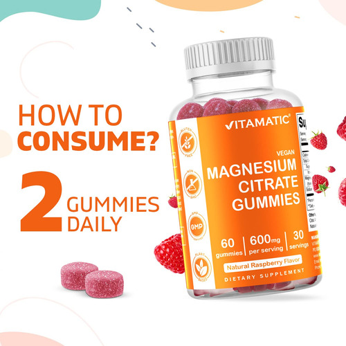 Suplemento Vitamínico De Citrato De Magnésio Gummies 600mg 6 - Imagem 4