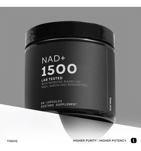 Suplemento Nad+ Toniiq Ultra High Strength 1500 Mg 60 Cápsul - Imagem 3