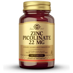Suplemento Solgar Picolinato De Zinco 22mg 100 Comprimidos