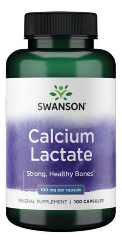 Lactato De Cálcio 100 Mg 100 Cápsulas Da Swanson Vitamins - Imagem 2