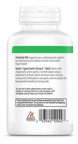 Suplemento Kyolic Aged Alho Extract Formula 100 200 Cápsulas - Imagem 2