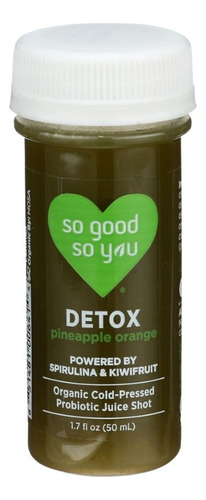 Detox Pineapple Orange Organic Probiotic Shot 1,7 Onças (cai - Imagem 2