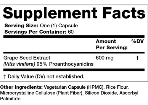 Extrato De Semente De Uva Da Olympic Labs 600 Mg, Apoia A Sa - Imagem 2