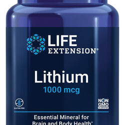 Life Extension Lithium 1000 Mcg - Para Saúde Cerebral, Antie