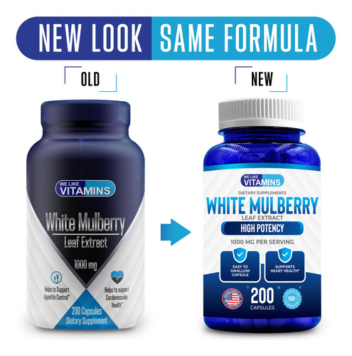 Suplemento We Like Vitamins White Mulberry 1000mg 200 Capsul - Imagem 4