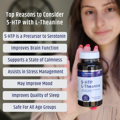 Suplemento Ageimmune 5-htp Formula Stress Relief 60 Cápsulas - Imagem 4