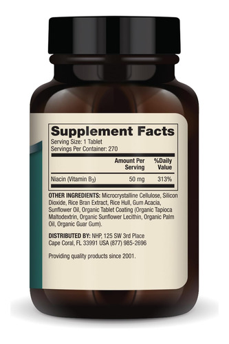 Dr. Mercola Niacina Vitamina B3, 90 Porções (270 Comprimidos - Imagem 2