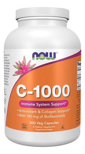Vitamina C-1000 500 Cápsulas Da Now Foods