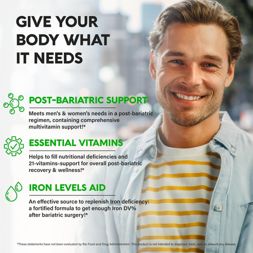 Multivitamínico Bariátrico - Suplementos De Ferro De 45 Mg - - Imagem 2
