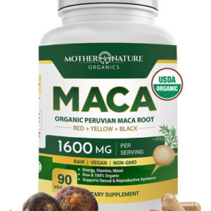 Suplemento De Cápsulas Orgânicas De Raiz De Maca Mother Natu