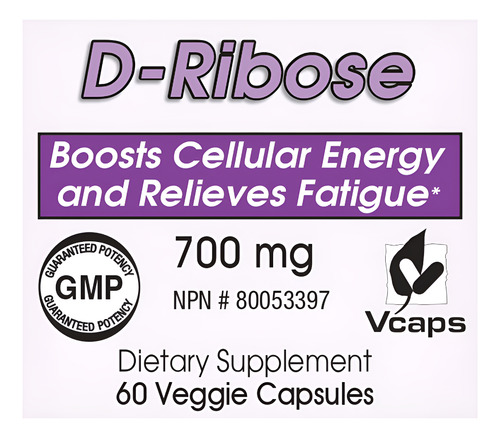Vita Plus D Ribose 700 Mg 60 Cápsulas Vegetais Da Vita Plus