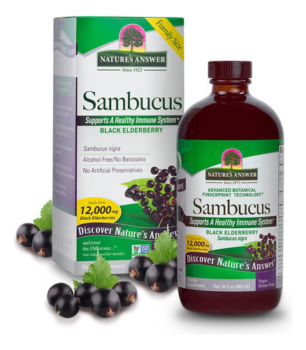 Suplemento Nature"s Answer Sambucus Sabugueiro Syrup 473ml