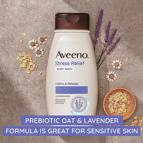 Sabonete Corporal Aveeno Stress Relief Com Aveia Calmante 97 - Imagem 4