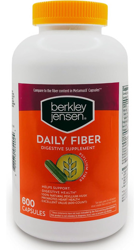 Suplemento Diário De Fibra Berkley Jensen 600 Cápsulas - Imagem 8
