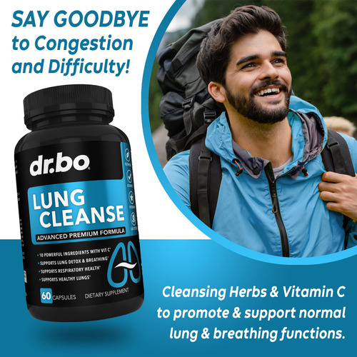 Suplemento Dr. Bo Lung Cleanse Support 60 Cápsulas - Imagem 3