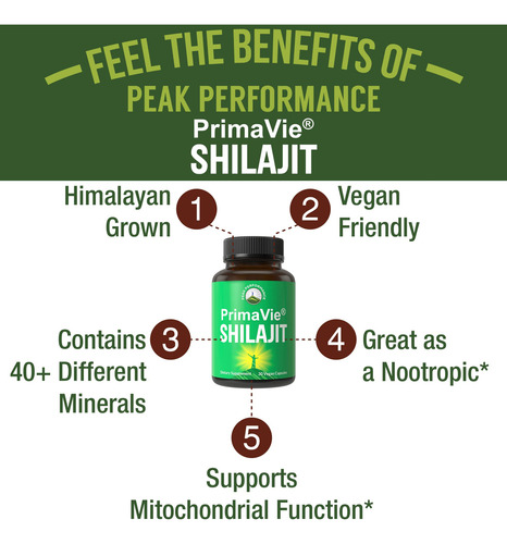 Suplemento Peak Performance Primavie Purified Shilajit Capsu - Imagem 3