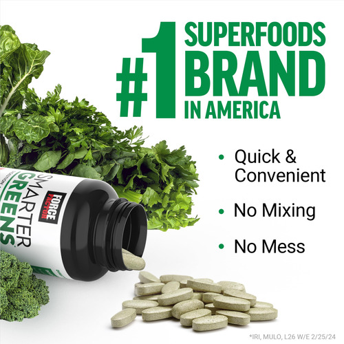 Suplemento Force Factor Smarter Greens 90 Comprimidos - Imagem 4