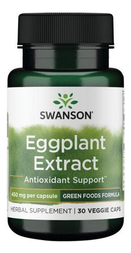 Extrato De Berinjela 450 Mg E 30 Cápsulas Vegetais Da Swanso