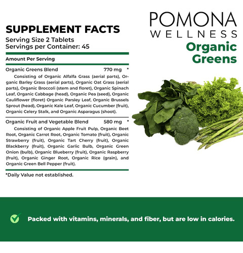 Suplemento Pomona Wellness Super Greens 120 Comprimidos - Imagem 5
