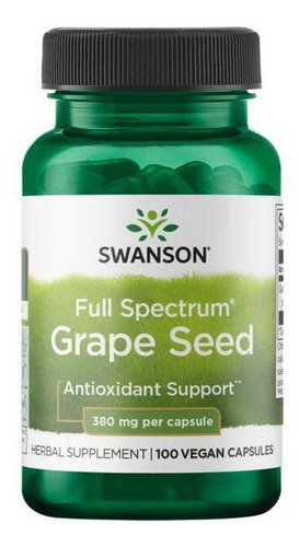 Semente De Uva Full Spectrum 380 Mg E 100 Cápsulas Vegetais