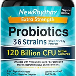 Newrhythm Probiotics 120 Bilhões De Ufc 36 Cepas, 3 Em 1 E