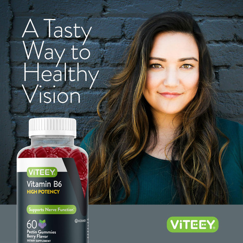 Gomas De Vitamina B6 Viteey 100mg Para Adultos E Adolescente - Imagem 6