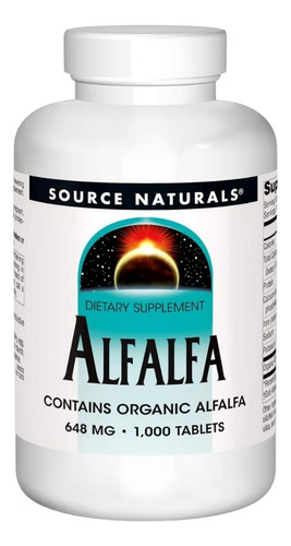 Alfalfa 10 Grain 648 Mg 1000 Tabs By Source Naturals - Imagem 2