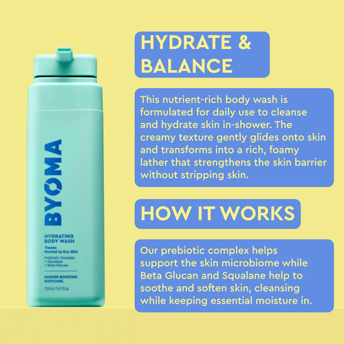 Sabonete Corporal Byoma Hydrating Com Esqualano, Beta Glucan - Imagem 4