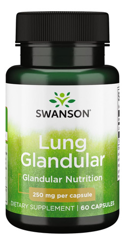 Suplemento Swanson Raw Lung Glandular 250 Mg 60 Cápsulas