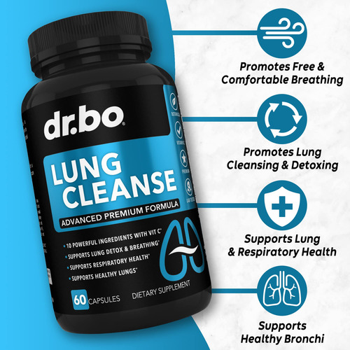 Suplemento Dr. Bo Lung Cleanse Support 60 Cápsulas - Imagem 2