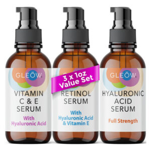 Conjunto De Sérum Gleow Retinol, Vitamina C E Ácido Hialurôn