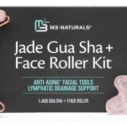 Kit De Cuidados Com A Pele M3 Naturals Jade Face Roller E Gu