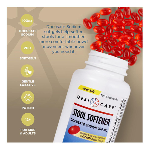 Gerachare Docusate Sofrener De Fezes De Sódio (200 100mg De - Imagem 3