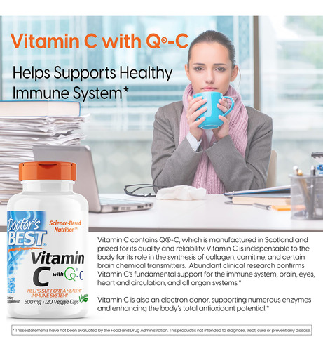 Suplemento Doctor"s Best De Vitamina C 500 Mg 120 Comprimido - Imagem 2