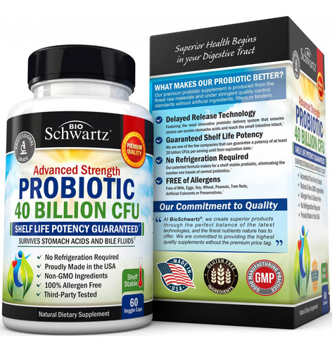 Suplemento Bioschwartz Daily Probiotic 40 Bilhões De Cfu Gut - Imagem 8