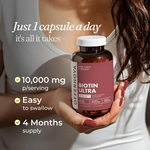 Offernova Biotin Ultra - Vitaminas Capilares Com Biotina - P - Imagem 3